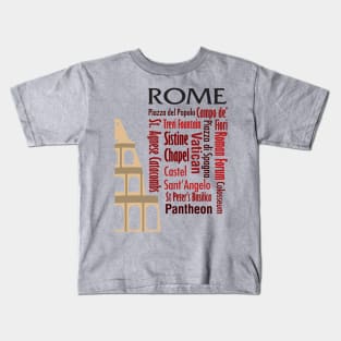 Sights of Rome, Italy Kids T-Shirt